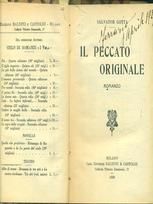 Il peccato originale