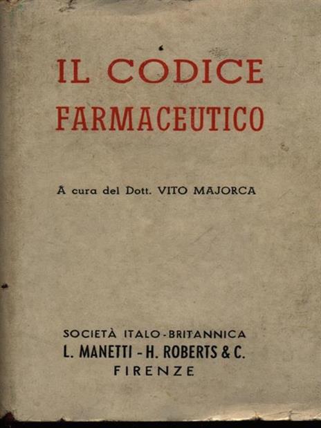 Il codice farmaceutico - Vito Majorca - copertina