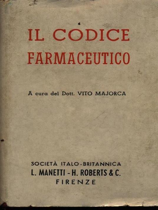 Il codice farmaceutico - Vito Majorca - copertina