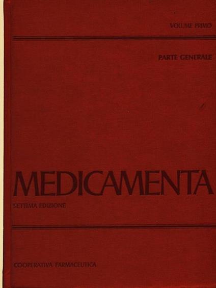 Medicamenta vol. 1 parte generale - copertina