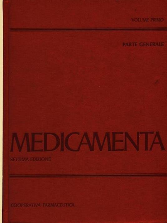 Medicamenta vol. 1 parte generale - copertina
