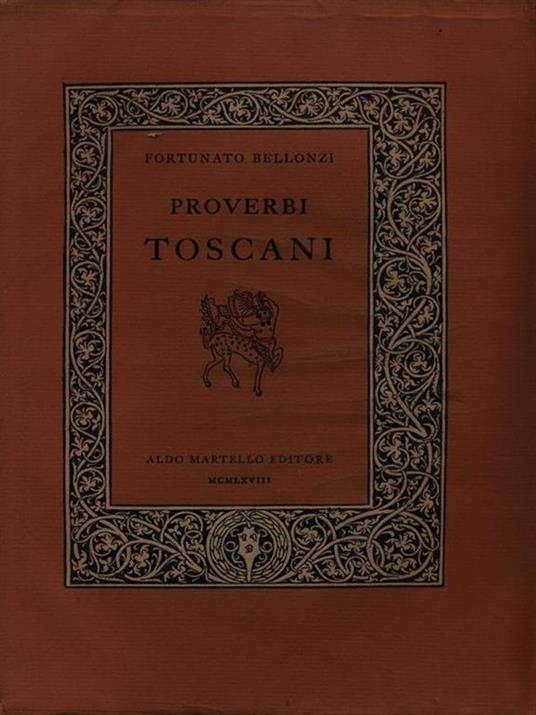Proverbi toscani - Fortunato Bellonzi - copertina