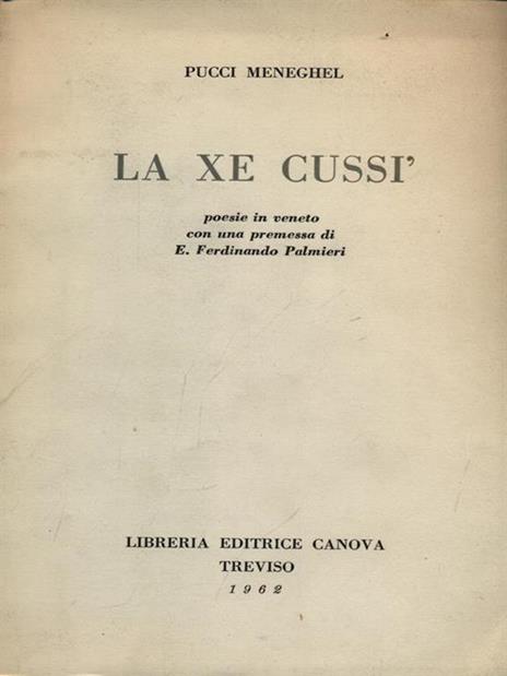La xe cussì - Pucci Meneghel - copertina