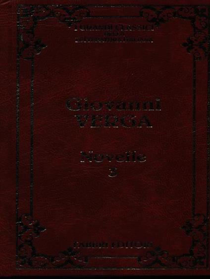 Novelle vol. 3 - Giovanni Verga - copertina