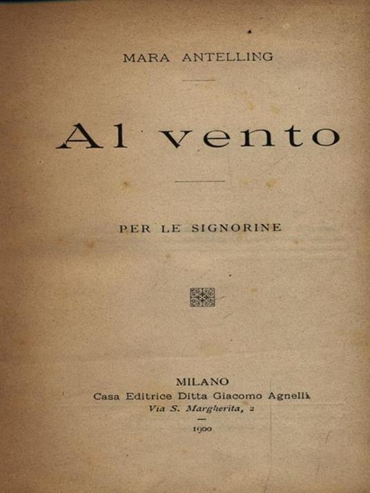 Al vento - copertina