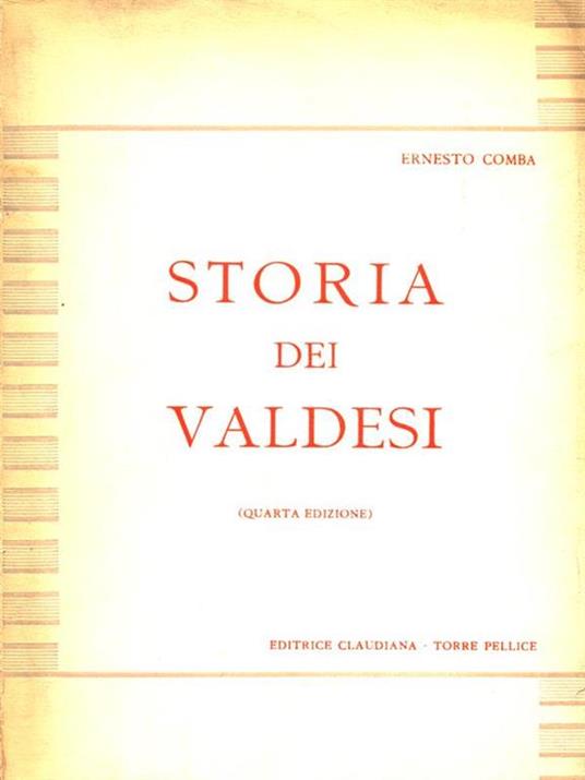 Storia dei Valdesi - Ernesto Comba - copertina