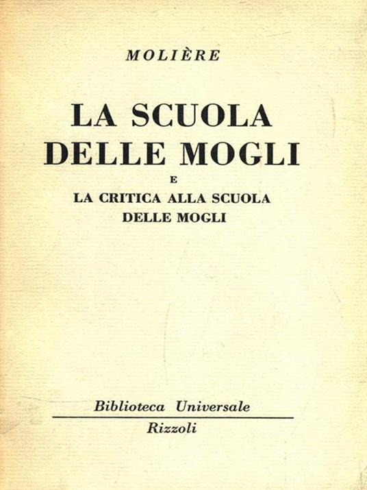 La scuola delle mogli - Molière - copertina