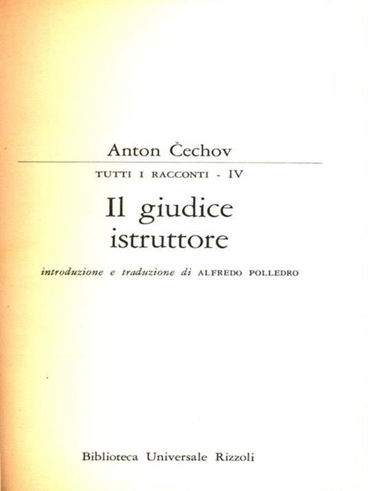 Tutti i racconti IV - Anton Cechov - copertina