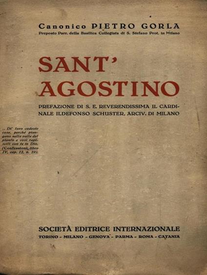 Sant'Agostino - Pietro Gorla - copertina