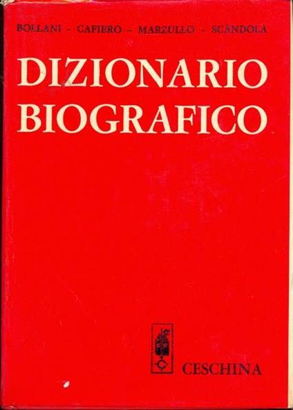 Dizionario biografico - copertina