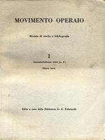 Movimento Operaio. N. 1 Gennaio Febbraio 1953