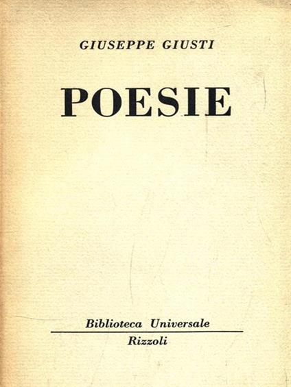 Poesie - Giuseppe Giusti - copertina