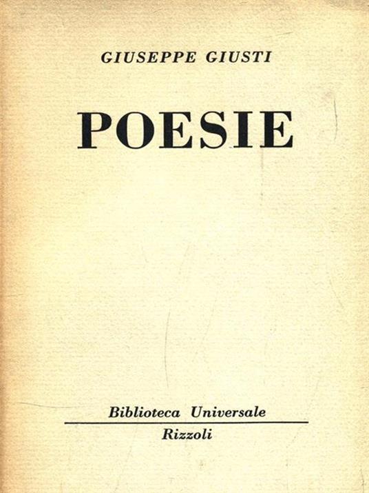 Poesie - Giuseppe Giusti - copertina