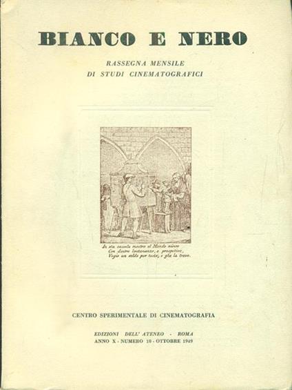 Bianco e nero. Anno X - Numero 10 - Ottobre 1949 - copertina