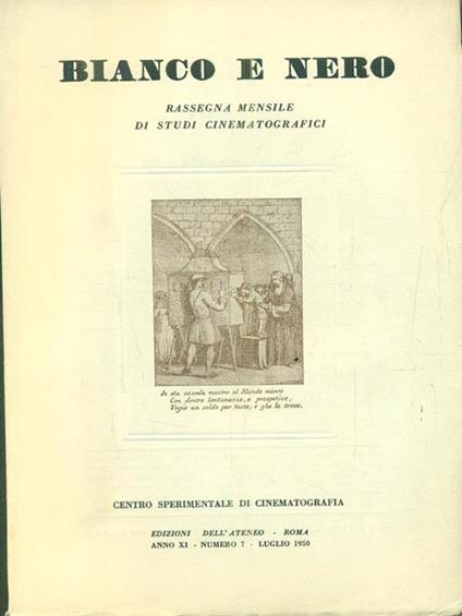 Bianco e nero. Anno XI - N 7 - Luglio 1950 - copertina