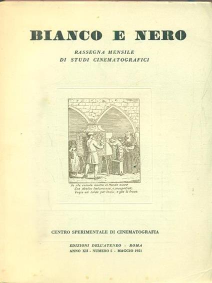 Bianco e nero. Anno XII. Numero 5. Maggio 1951 - copertina
