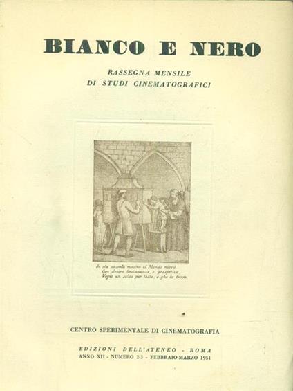 Bianco e nero. Anno XII. Numero 2-3. Febbraio-Marzo 1951 - copertina