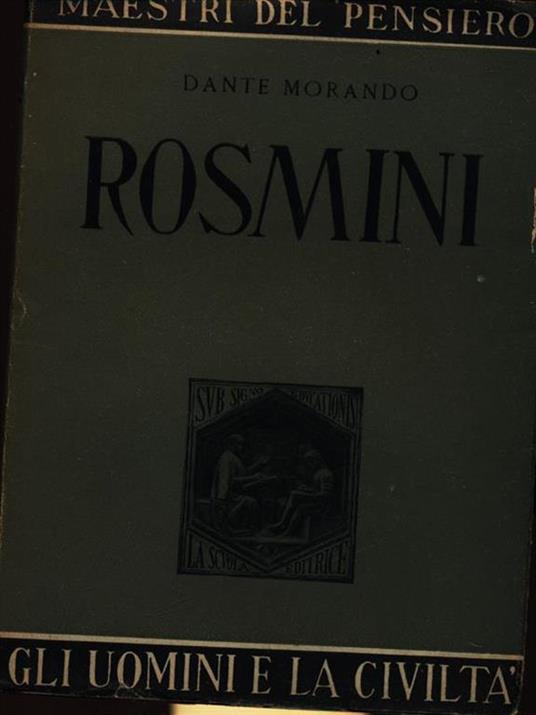 Rosmini - Dante Morando - copertina