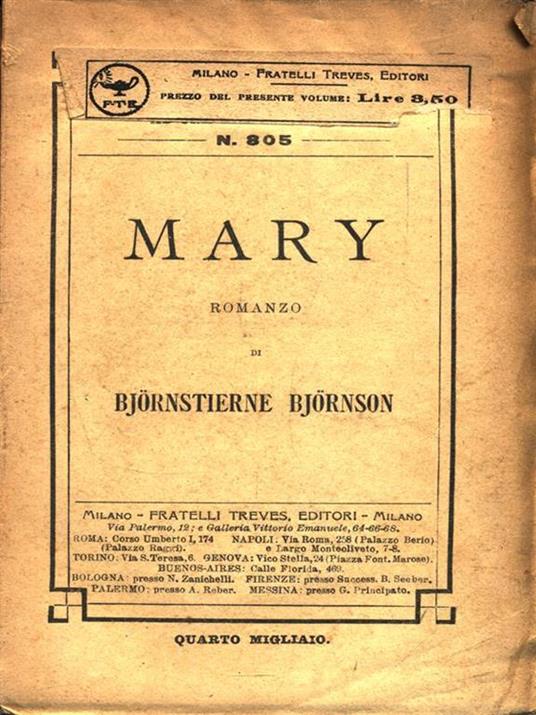 Mary - Bjørnstjerne Bjørnson - copertina