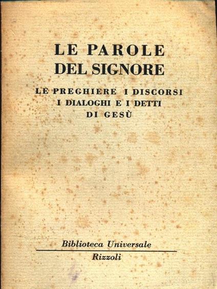 Le parole del Signore - copertina
