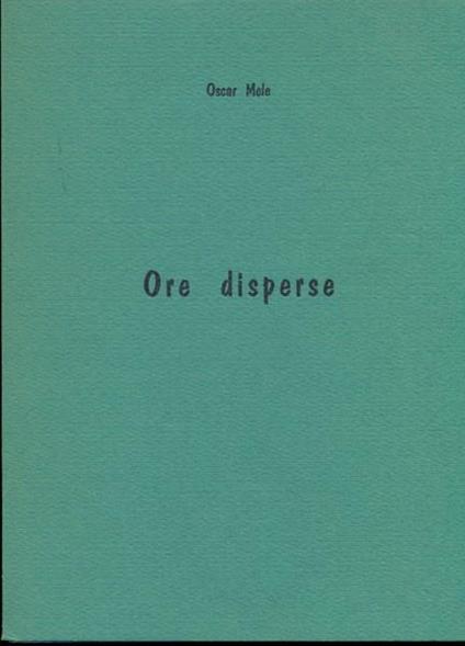Ore disperse - copertina