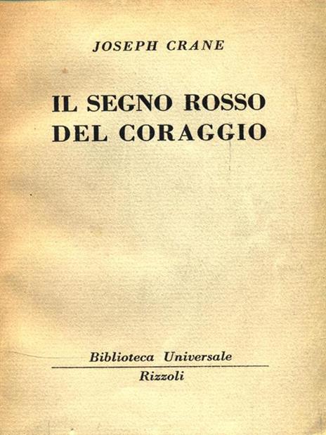 Il segno rosso del coraggio - Jospeh Crane - copertina