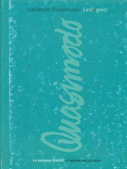 Lirici greci - Salvatore Quasimodo - copertina