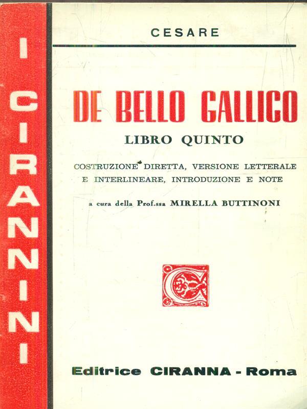 De Bello Gallico. Libro quinto