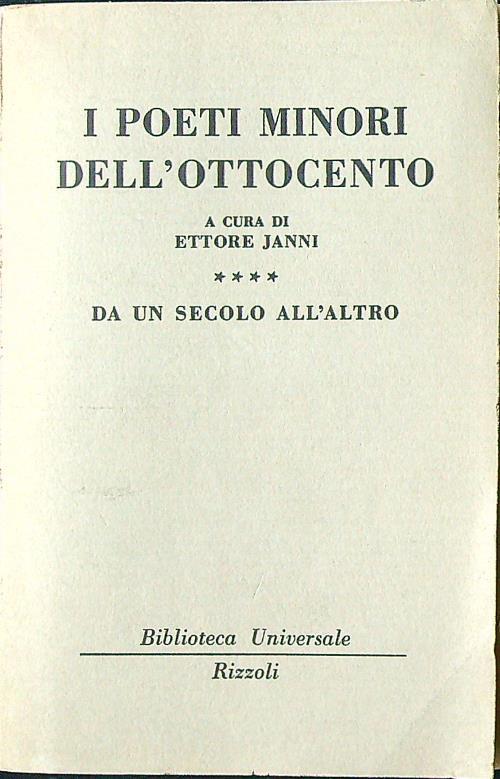 I poeti minori dell'Ottocento. Volume 4