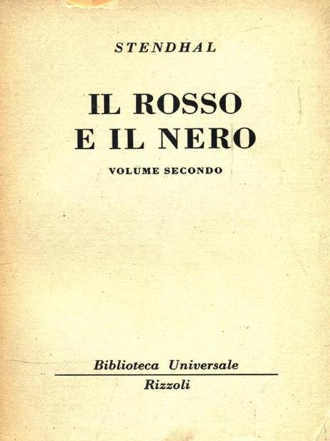 Il rosso e il nero. Volume 2 - Stendhal - copertina