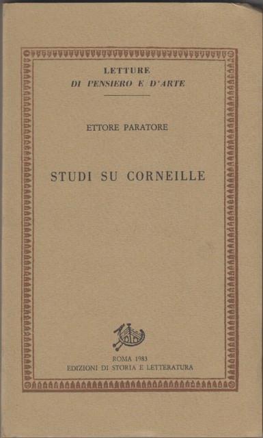 Studi su Corneille - Ettore Paratore - copertina