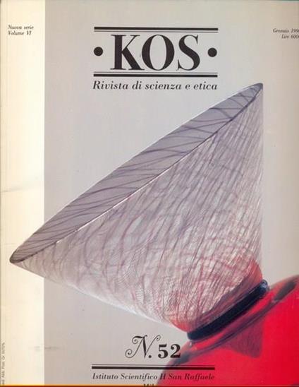 KOS. Rivista di scienza e etica N. 52 Gennaio 1990 - copertina