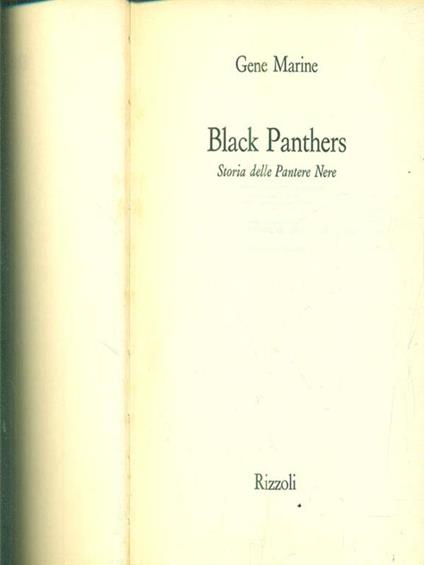 Black Panthers - copertina