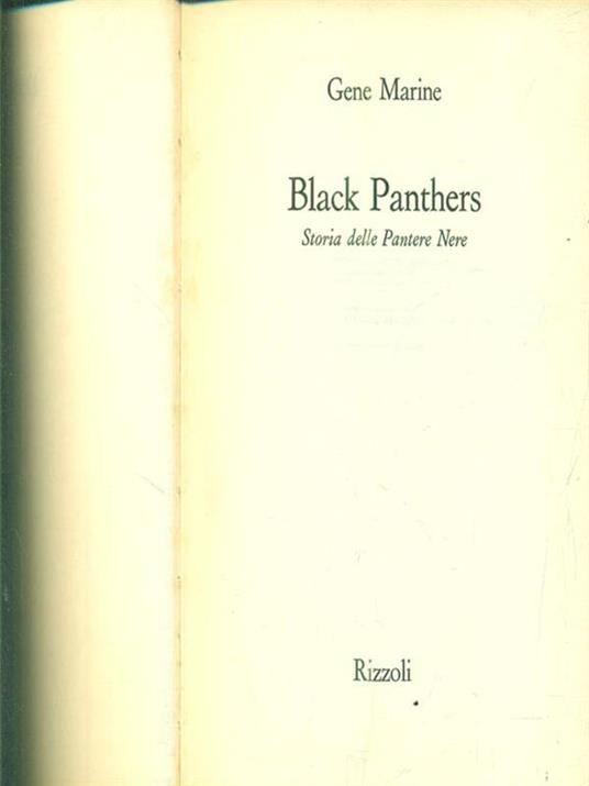 Black Panthers - copertina
