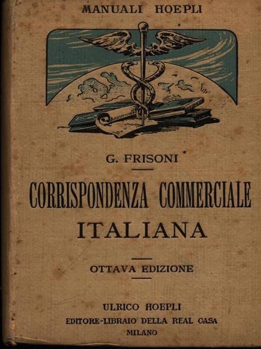 Corrispondenza commerciale italiana - Gaetano Frisoni - copertina