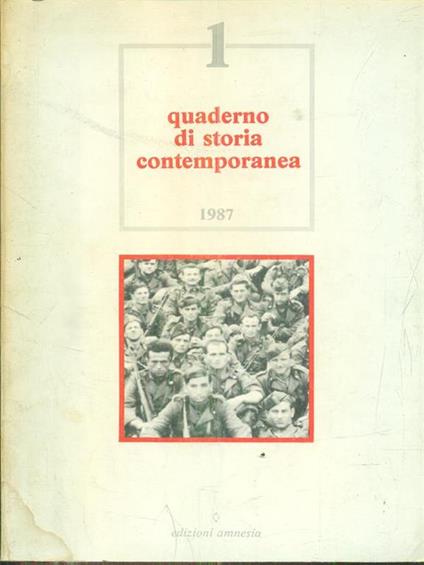 Quaderno di storia contemporanea 1/1987 - copertina