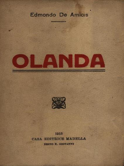 Olanda - Edmondo De Amicis - copertina