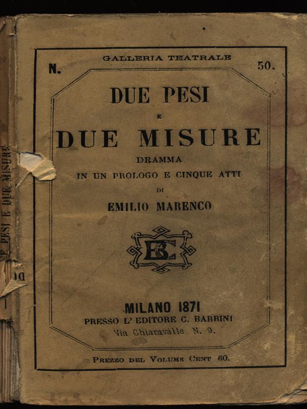 Due pesi e due misure