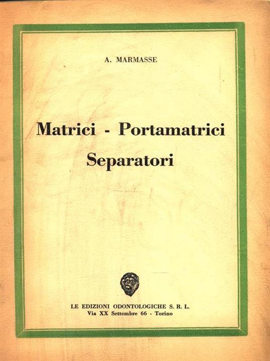 Matrici. Portamatrici. Separatori - copertina
