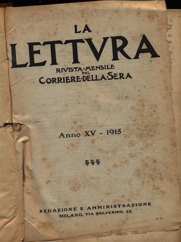 La Lettura 1915 1916
