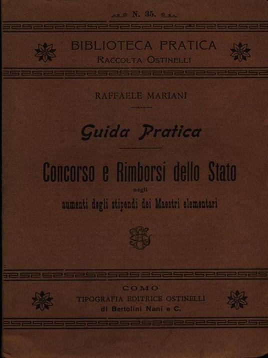 Concorso e rimborsi dello stato - Raffaele Mariani - copertina