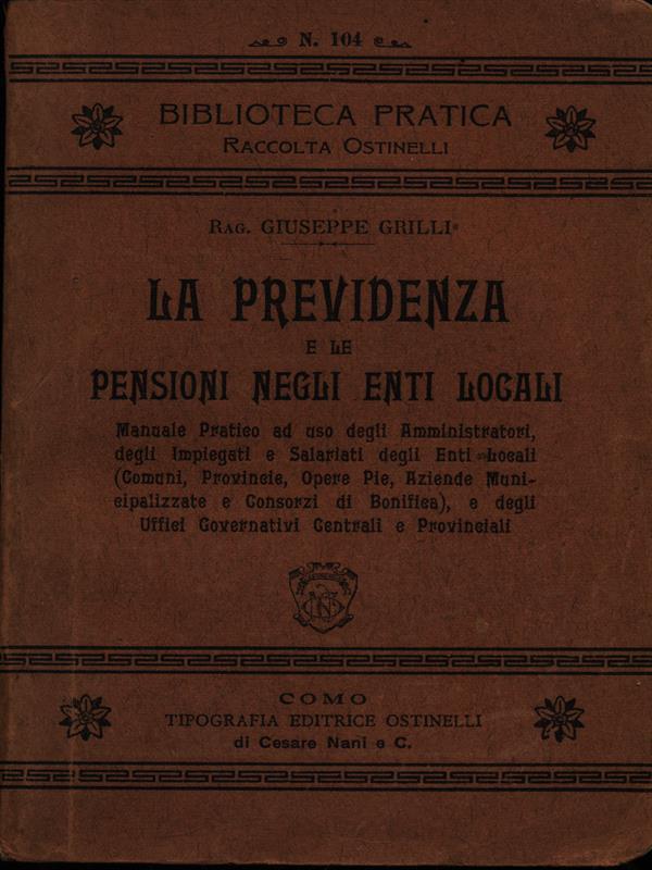La previdenza e le pensioni negli enti locali