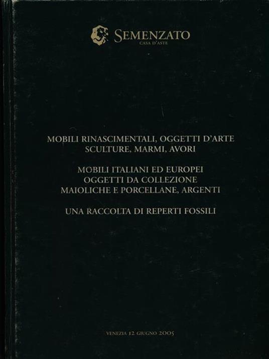 Mobili rinascimentali oggetti d'arte sculture marmi avori - copertina