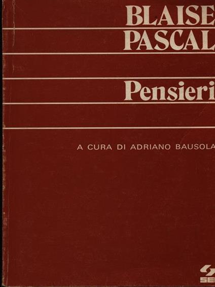 Pensieri - Blaise Pascal - copertina
