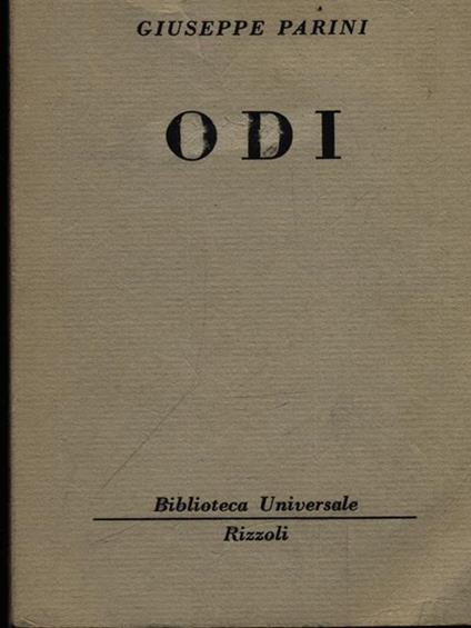 Odi - Giuseppe Parini - copertina