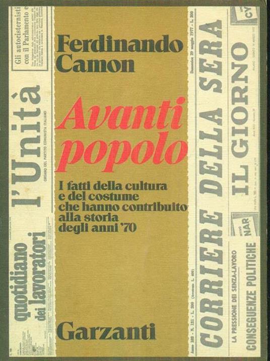 Avanti popolo - Ferdinando Camon - copertina