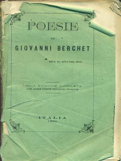 Poesie - Giovanni Berchet - copertina