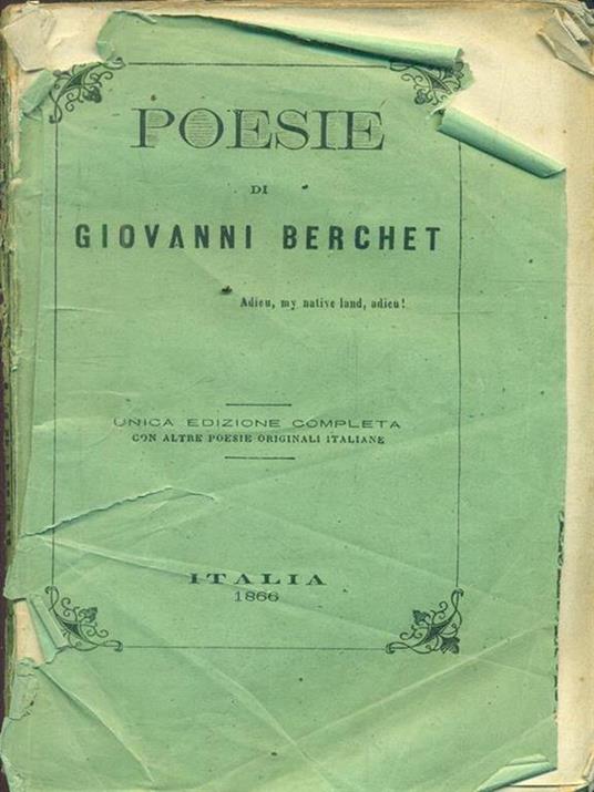 Poesie - Giovanni Berchet - copertina