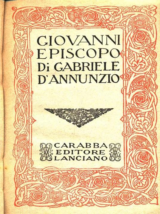Giovanni Episcopo - Gabriele D'Annunzio - copertina