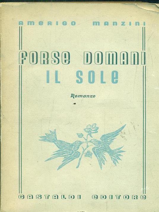 Forse domani il sole - Amerigo Manzini - copertina